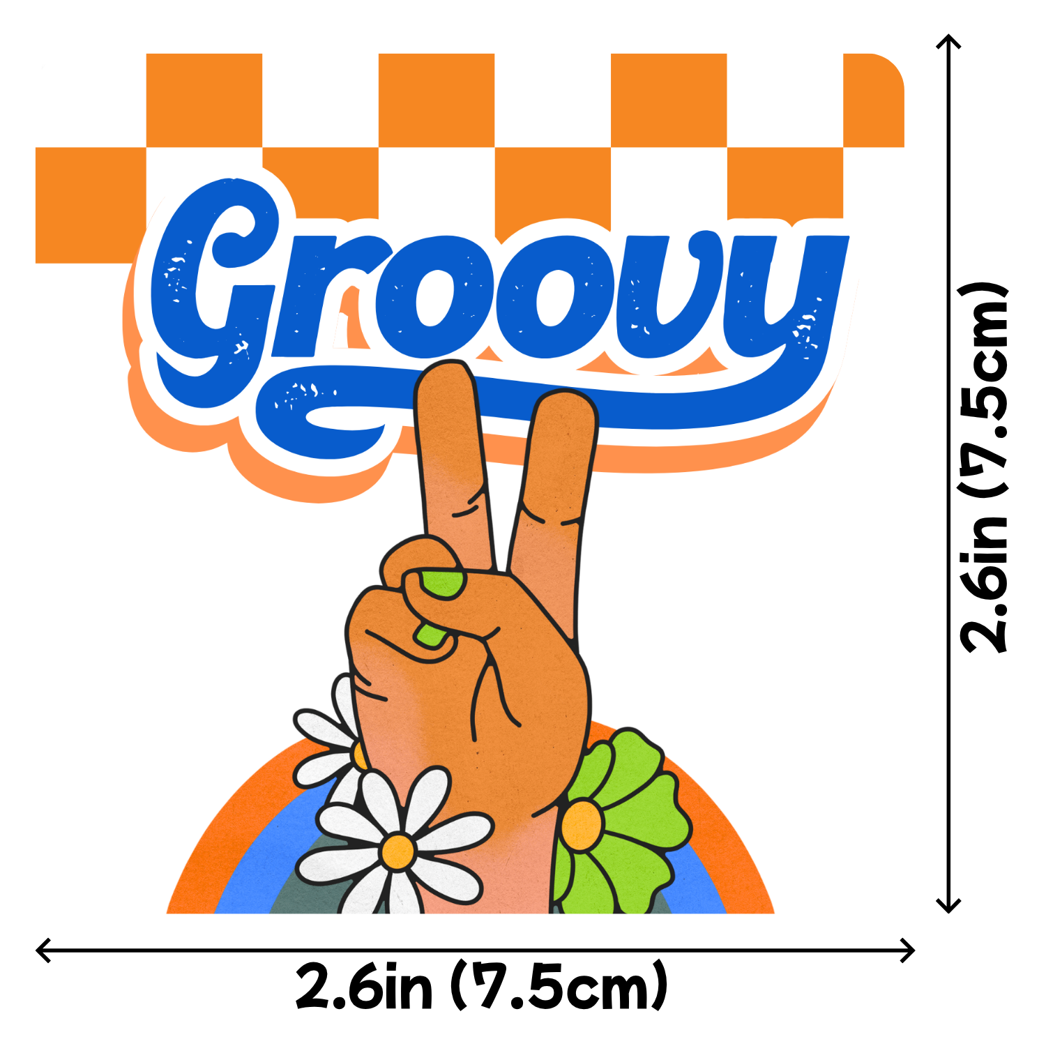 Custom Sublimation 2.6 x 2.6 Medium Magnet Graphic - Groovy Print | Jadez World