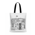 Custom Sublimation 13.7" x 11.8" Tote Bag  – AI Rendering Product Shot - Poodle Mansion Print | Jadez World 
