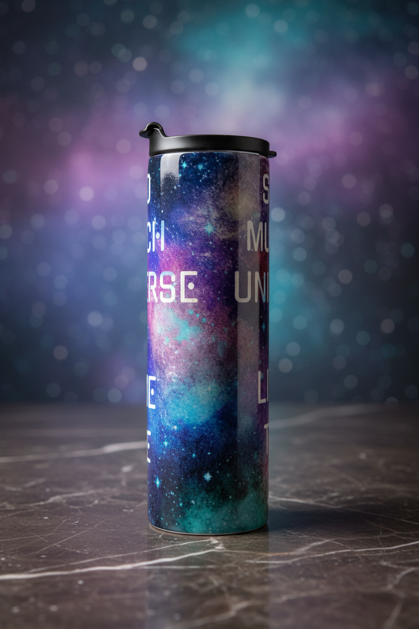Custom Sublimation 20 oz Stainless Steel Tumbler – AI Rendering Product Shot - Universe Print | Jadez World