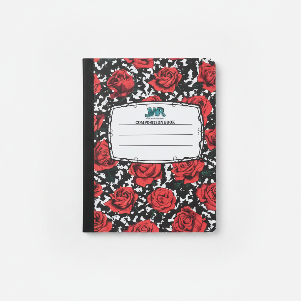 Clean professional composition notebook shot