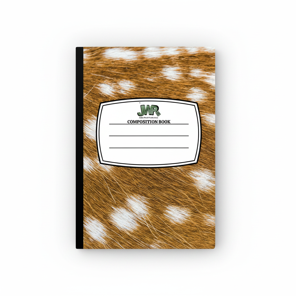 Clean professional deer hide notebook shot