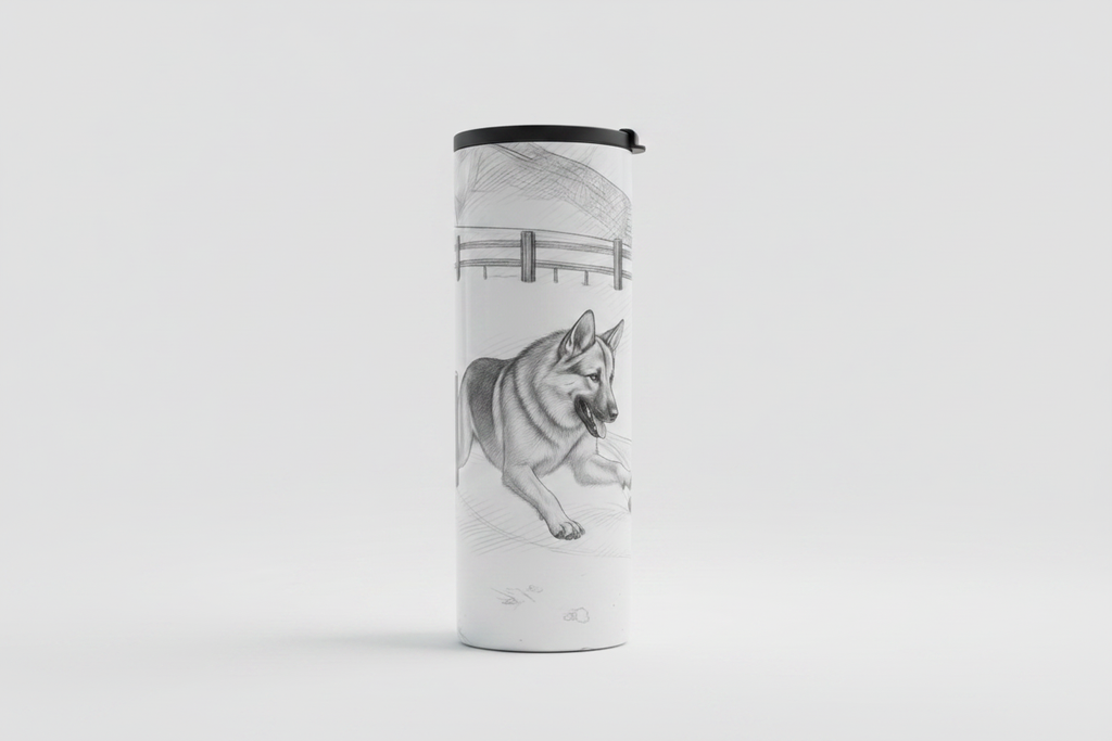 German Shepherd Tumbler Clean Shot