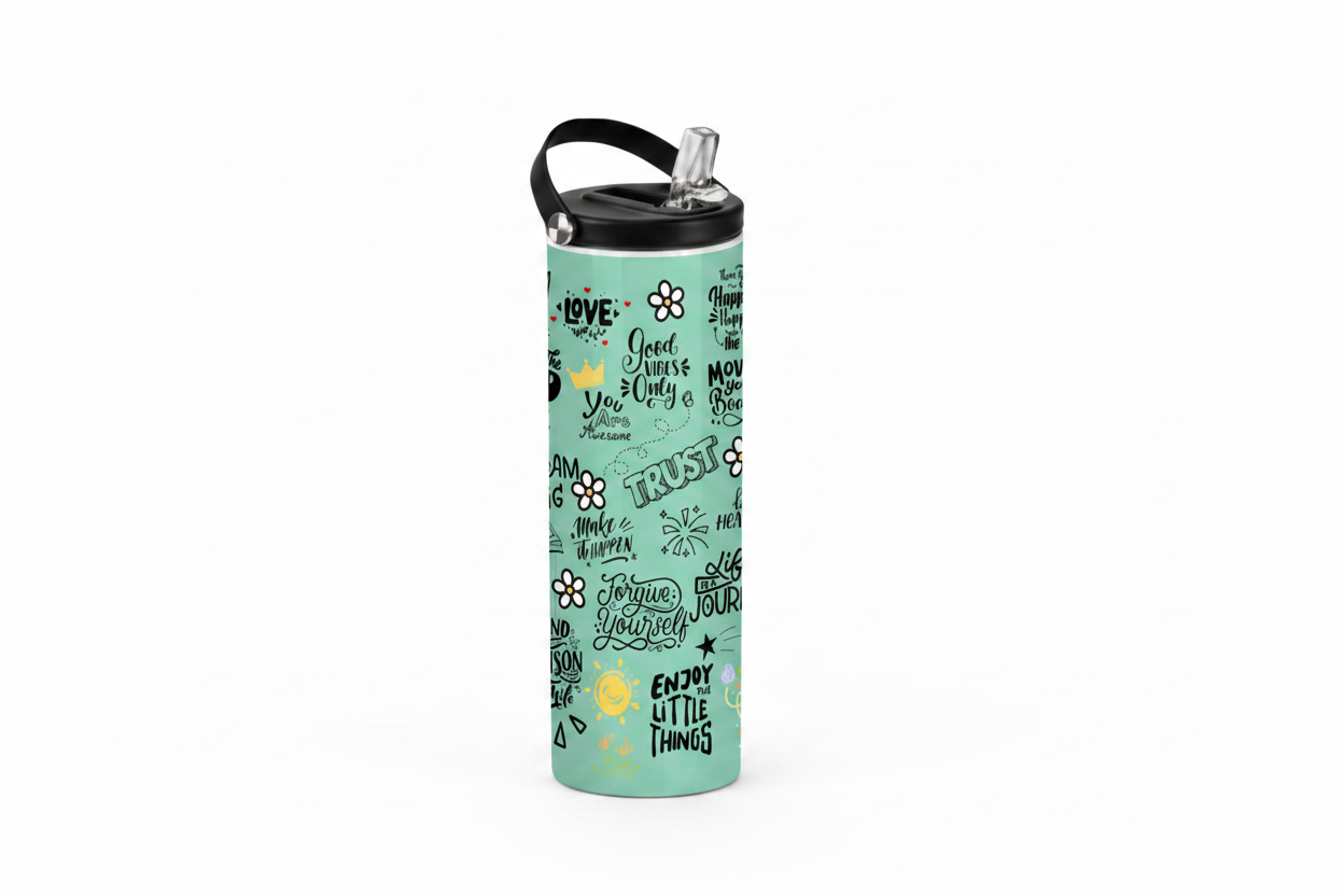 Green Motivational Quotes Tumbler
