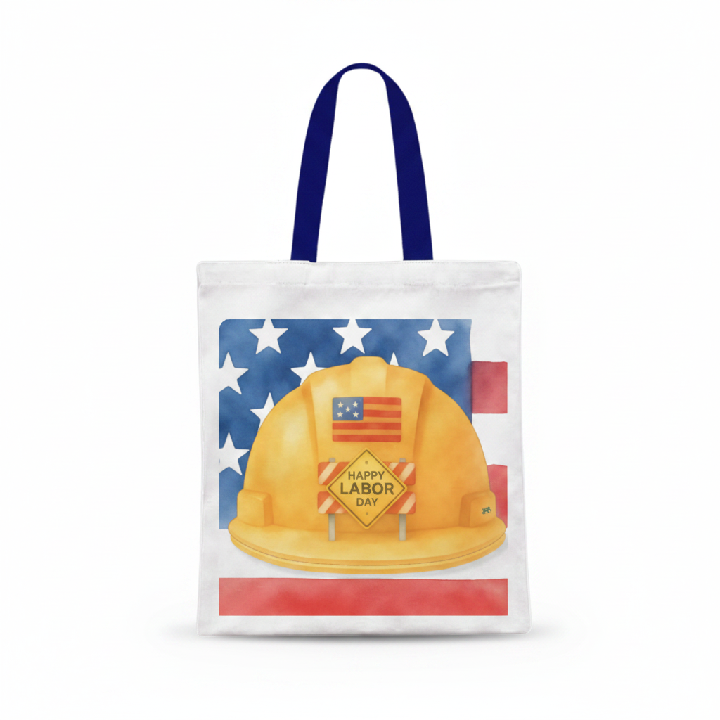 Happy Labor Day Tote Bag Mockup