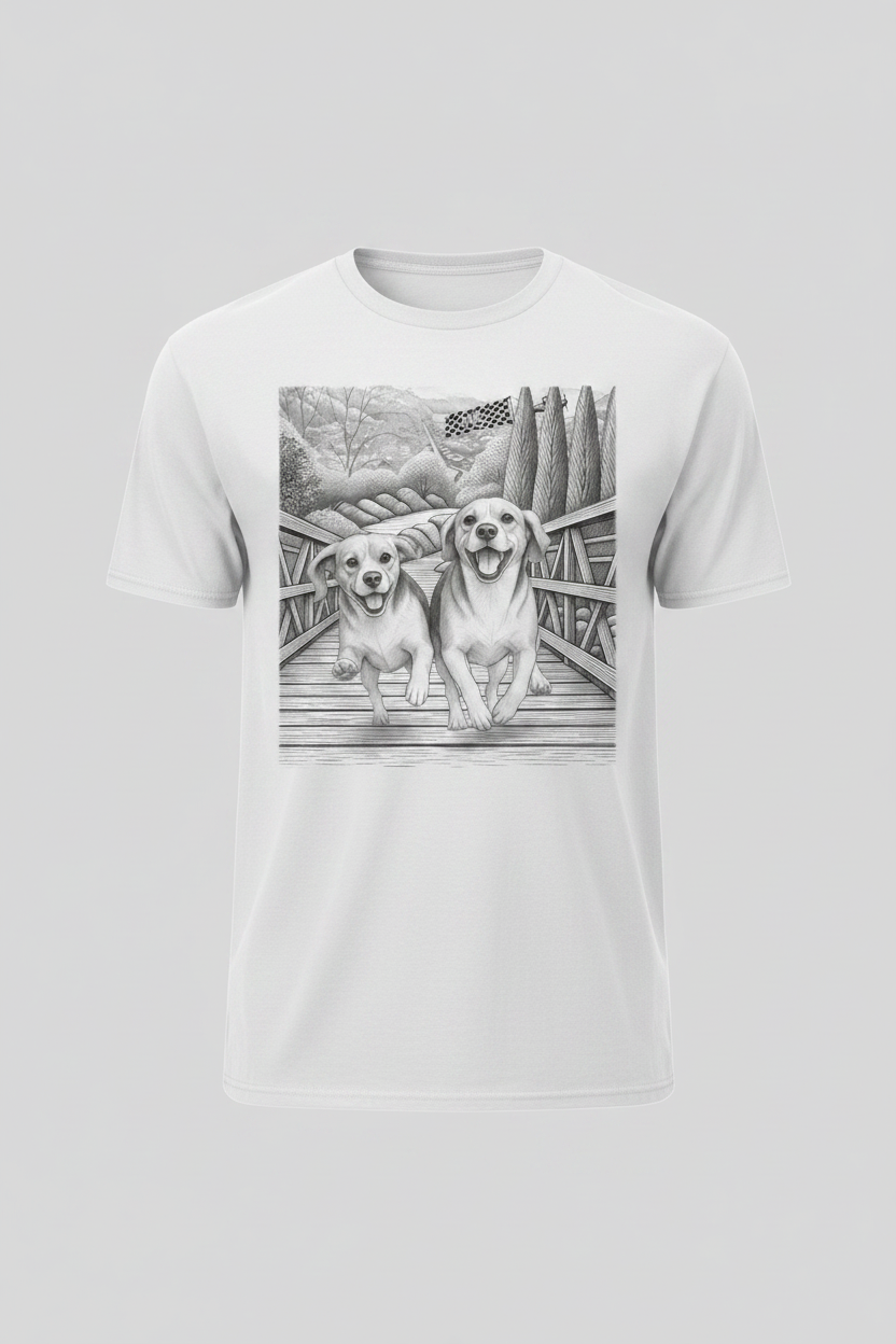 National Dog Day beagle white tee mockup