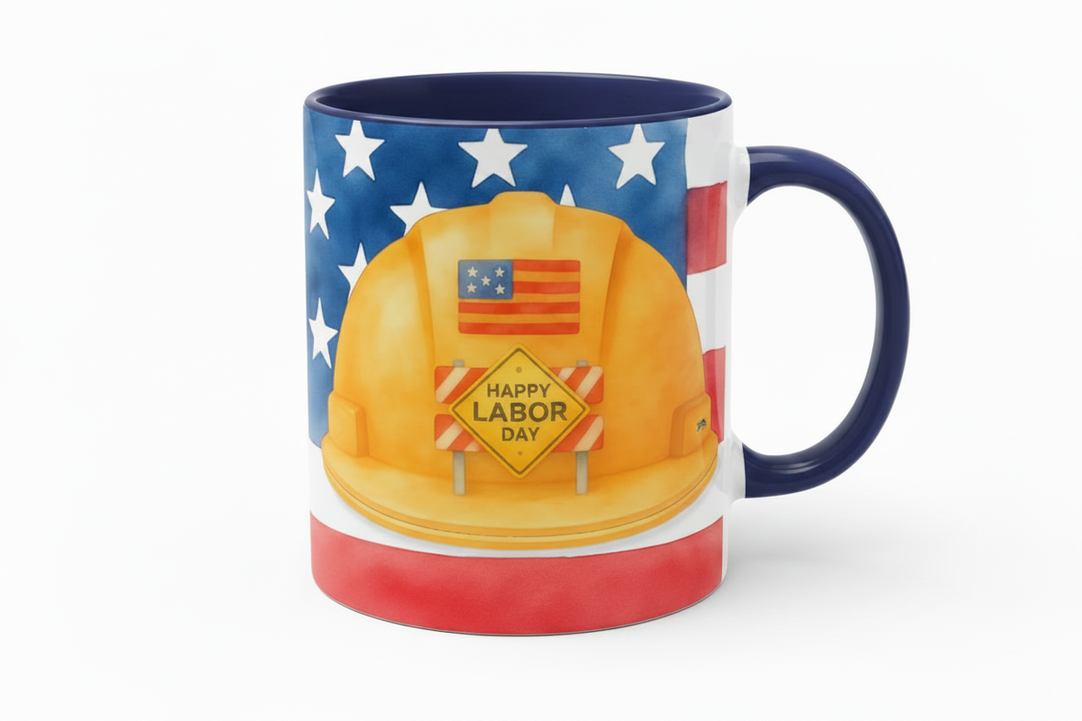 Navy Mug Helmet Print