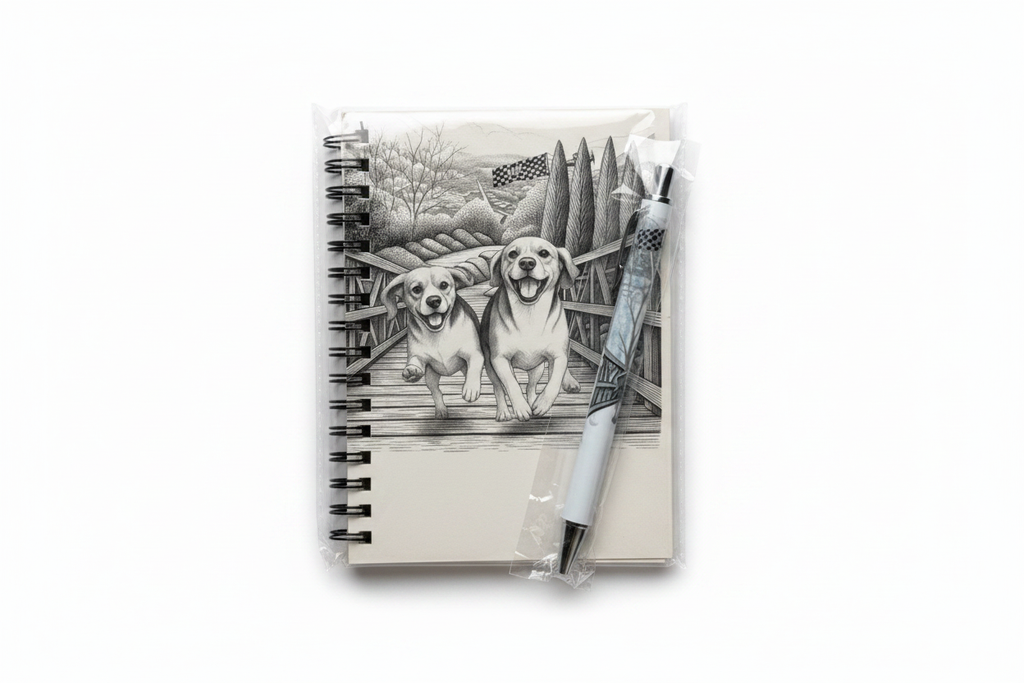 Notebook and Pen Product Shot