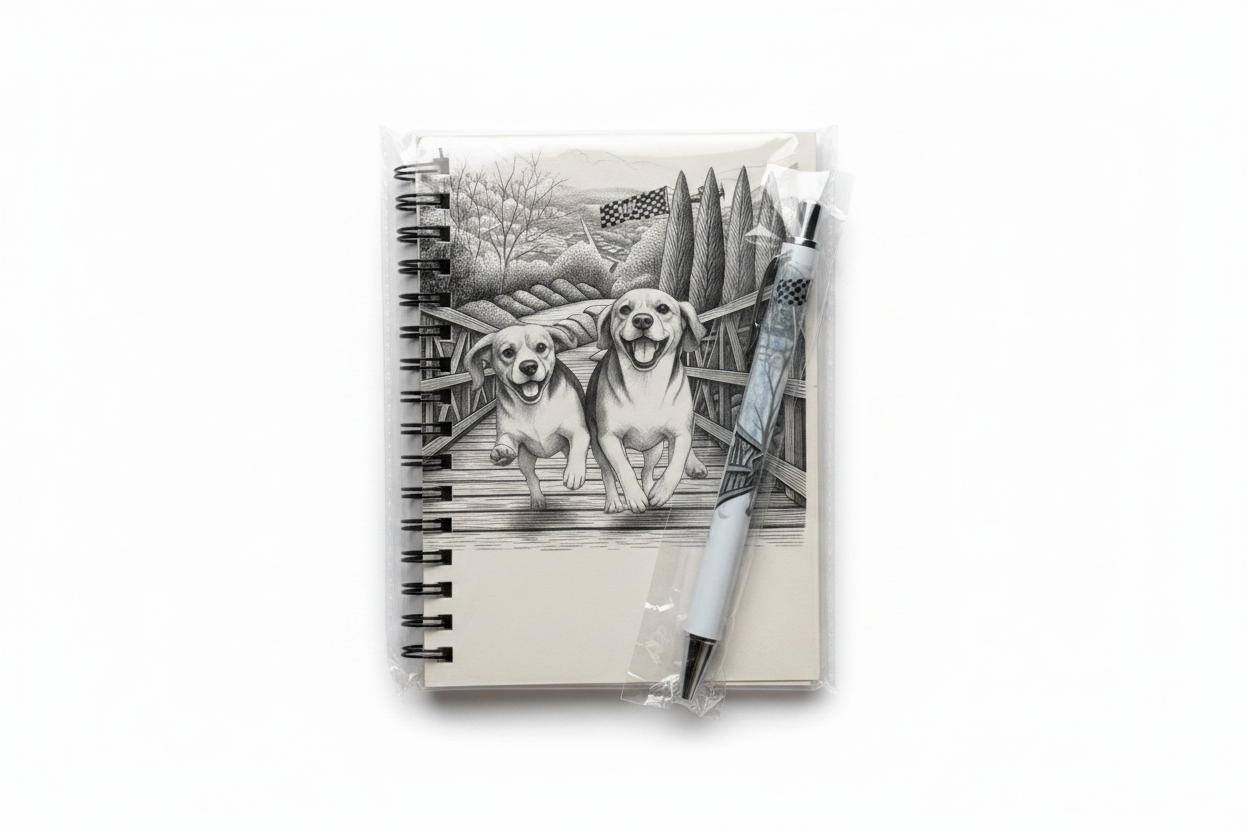 Notebook and Pen Product Shot