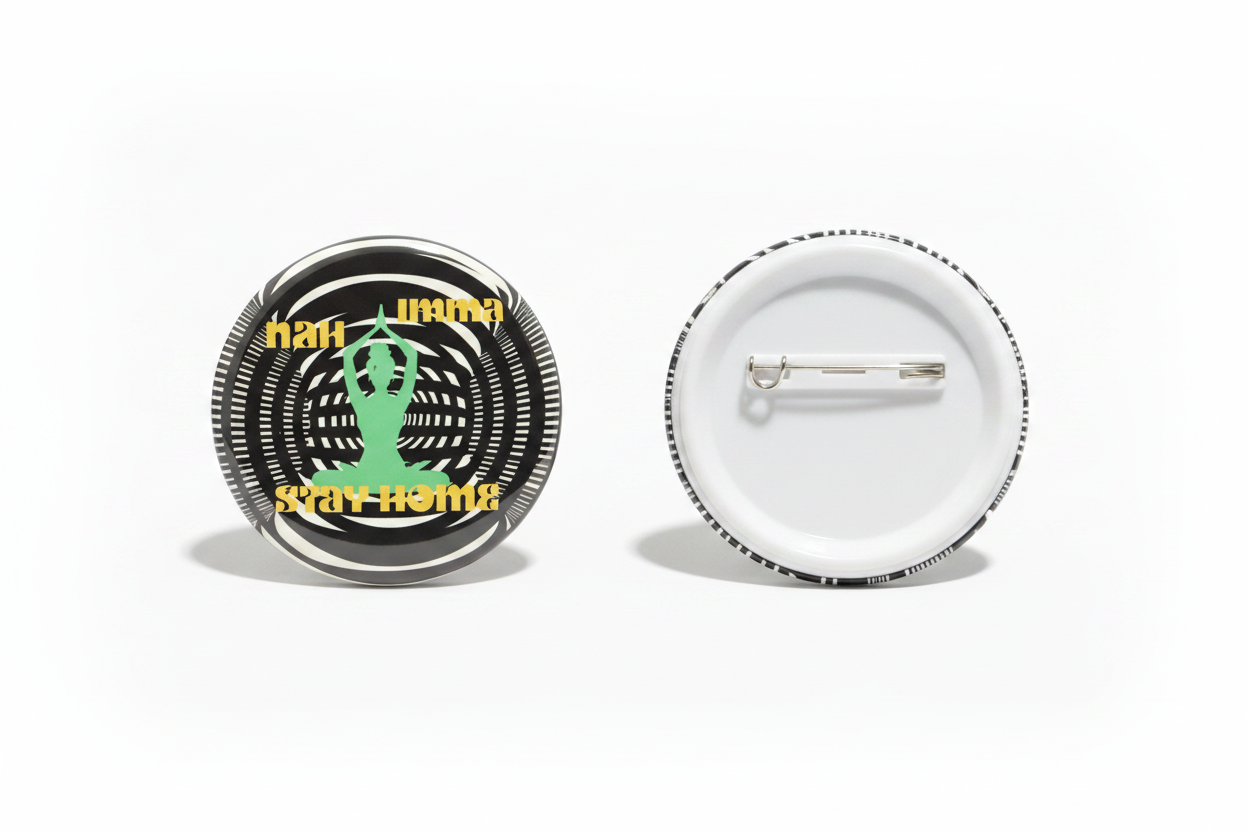 Pin Button Front and Back - Professional Shot