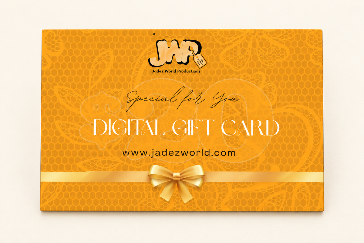 Professional Jadez World orange gift card product shot