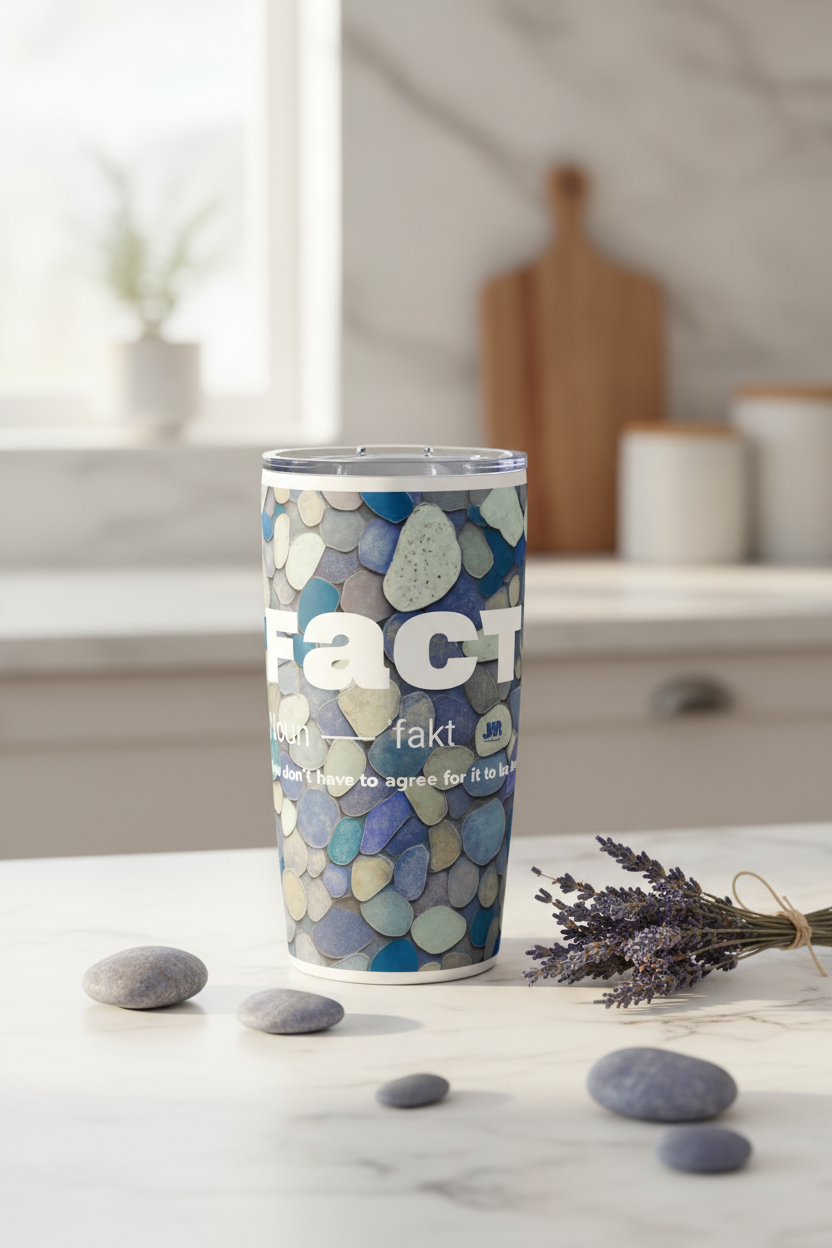 Purple Facts Pebble Tumbler Lifestyle Shot
