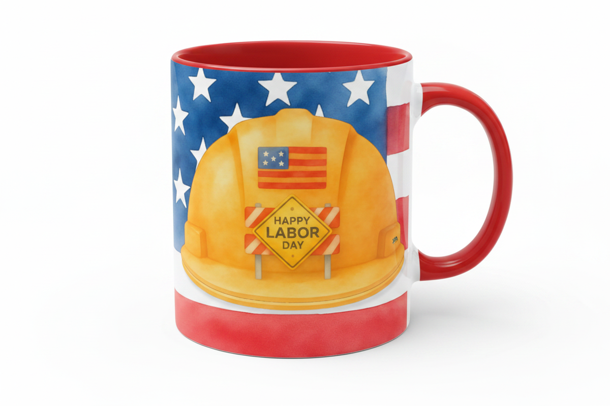 Red Handle Helmet Mug