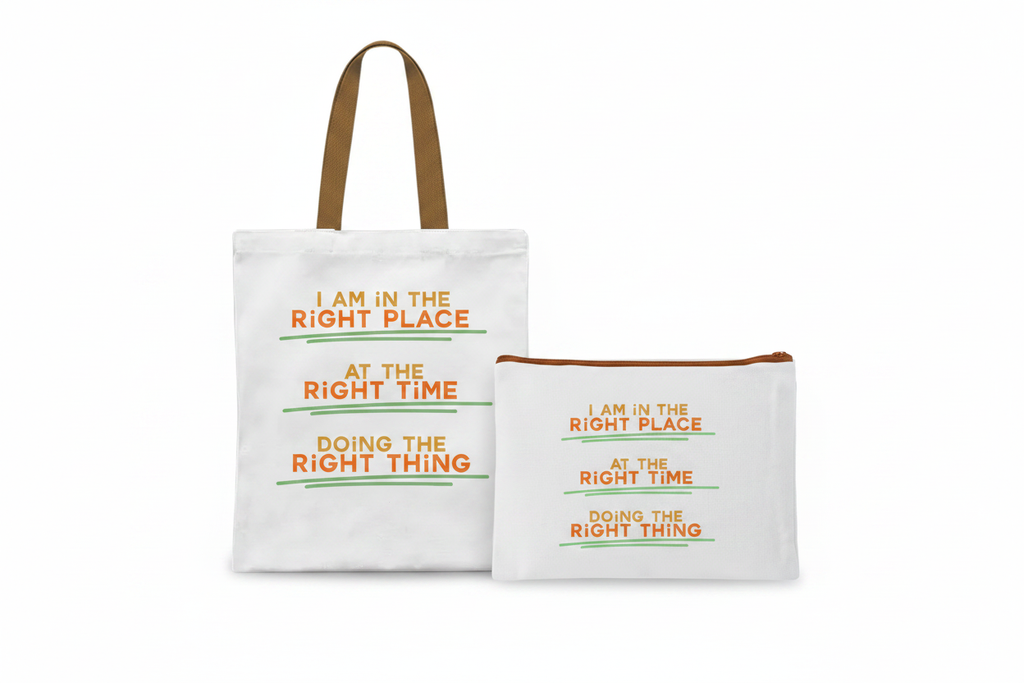 Right Place Right Time Bundle - Tote + Pouch
