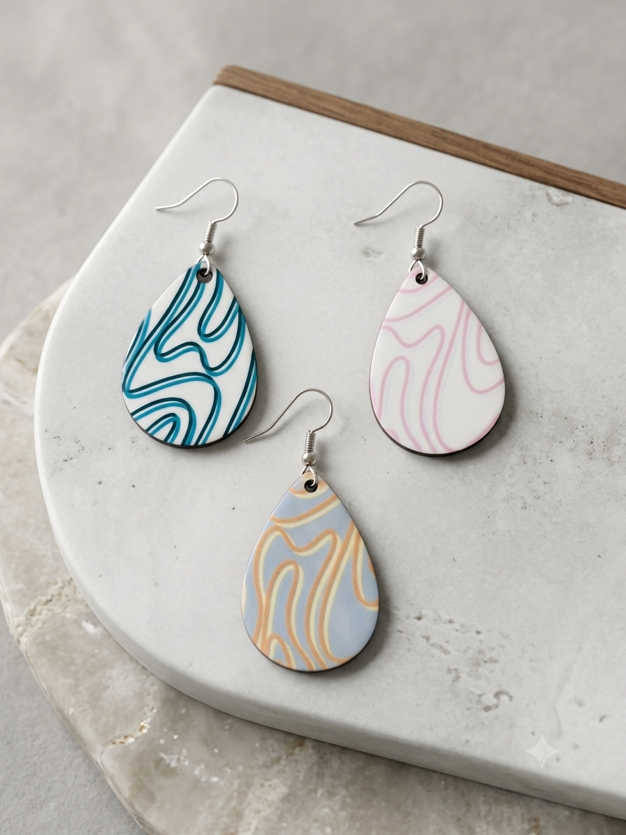 Teardrop Earring Collection Display